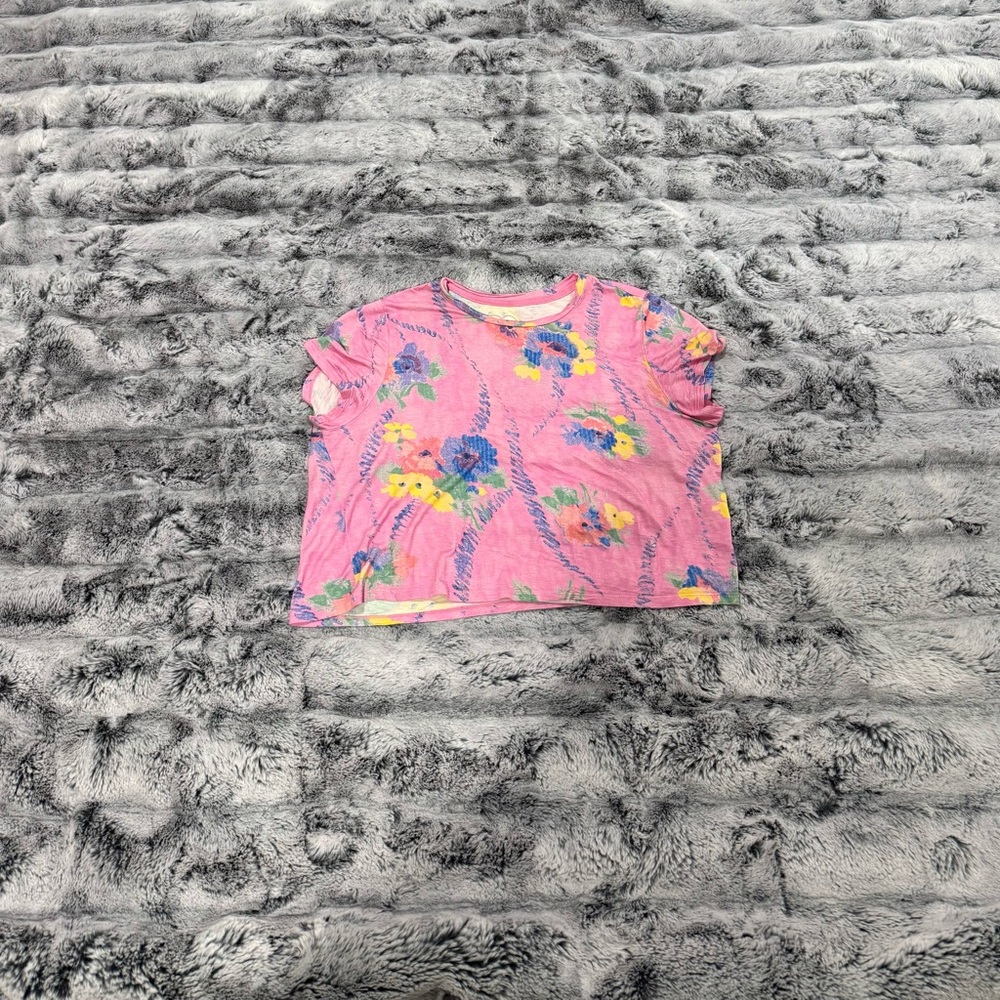 LoveShackFancy. Pink floral baby tee. Send offers.